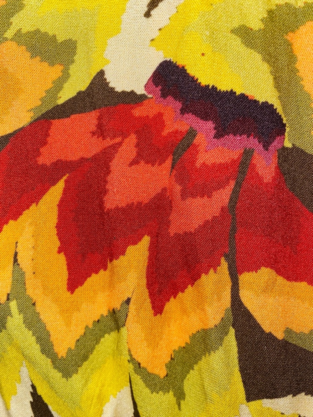 NWT FARM Rio Yellow/Red Multicolor Halter Leaf Boho Jumpsuit, Size XL - Picture 10 of 10